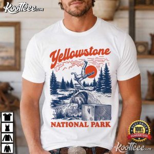Yellowstone National Park Vintage Nature Lover T Shirt (2)