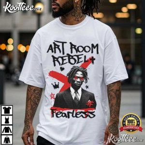 Art Room Rebel Fearless Graffiti Portrait T Shirt (4)