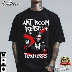 Art Room Rebel Fearless Graffiti Portrait T-Shirt Art Room Rebel Fearless Graffiti Portrait T Shirt (1)