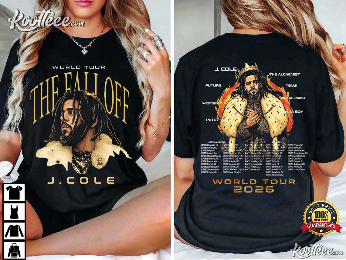 J Cole Tour 2026 The Fall Off Album Hip Hop Rap T-Shirt J Cole Tour 2026 The Fall Off Album Hip Hop Rap T-Shirt