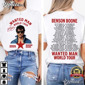 Benson Boone Wanted Man Tour 2026 Music Lovers Fan Merch T Shirt (4)