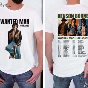 Benson Boone Wanted Man Tour 2026 Music T-Shirt Benson Boone Wanted Man Tour 2026 Music T Shirt (1)