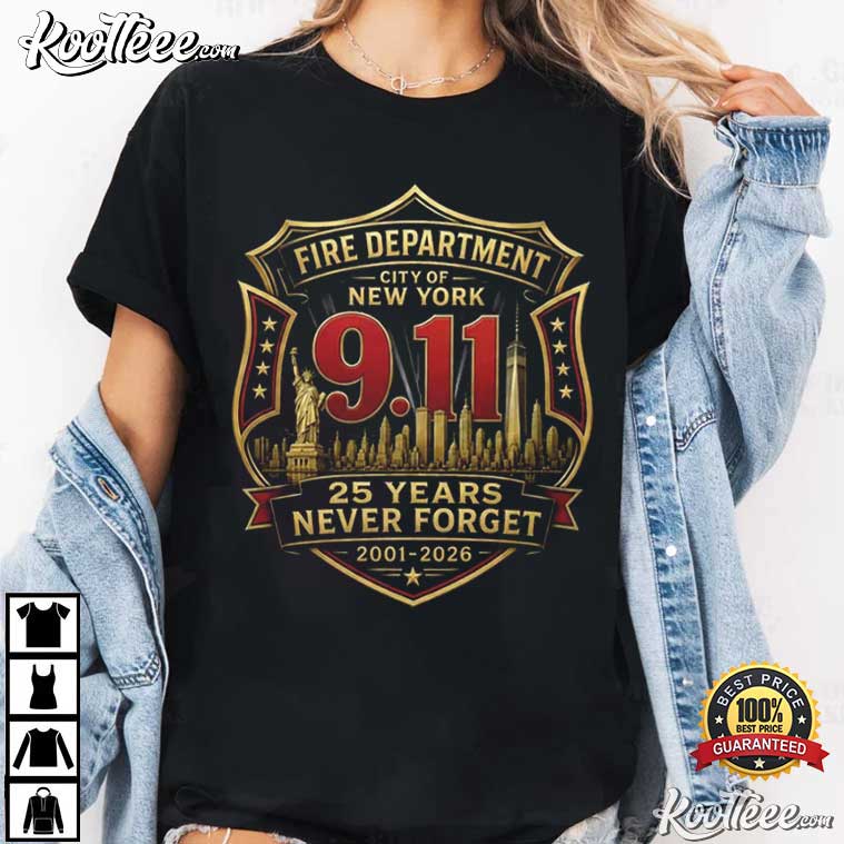New York Fire Department Memorial 911 Never Forget T-Shirt New York Fire Department Memorial 911 Never Forget T-Shirt
