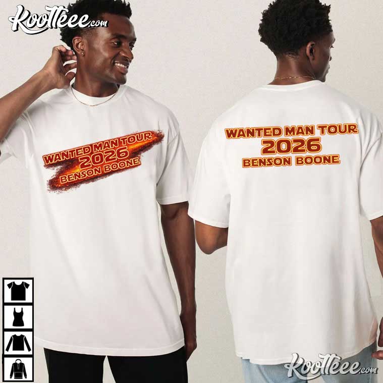 Wanted Man Tour 2026 Benson Boone Fan Merch T-Shirt Wanted Man Tour 2026 Benson Boone Fan Merch T-Shirt