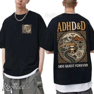 ADHD D Side Quest Forever Dungeons And Dragons Funny DnD T Shirt (1)