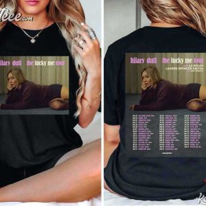 Hilary Duff Lucky Me Tour 2026 Music Lovers Graphic T Shirt (4)