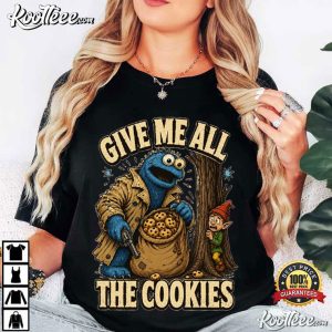 Give Me All The Cookies Cookie Monster Graphic T Shirt (2)