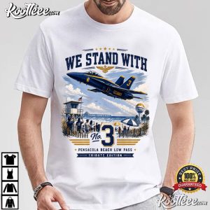 Blue Angels Style Vintage Pensacola Beach Flyover T Shirt (1)