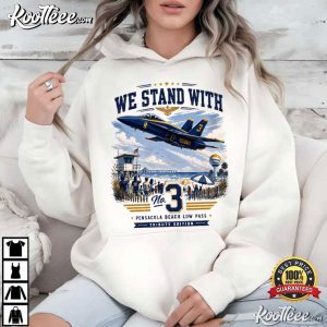 Blue Angels Style Vintage Pensacola Beach Flyover T Shirt (2)
