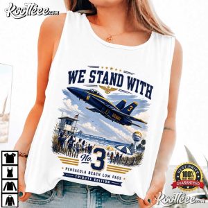 Blue Angels Style Vintage Pensacola Beach Flyover T Shirt (3)