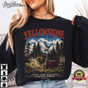 Yellowstone National Park Bison Attack T-Shirt Yellowstone National Park Bison Attack T Shirt (2)