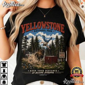 Yellowstone National Park Bison Attack T-Shirt Yellowstone National Park Bison Attack T Shirt (3)
