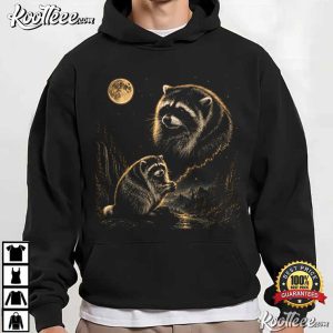 Jimothy Raccoon Moon Howling To The Moon Animal T-Shirt Jimothy Raccoon Moon Howling To The Moon Animal T Shirt (4)