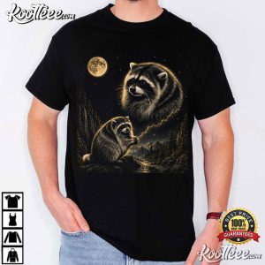 Jimothy Raccoon Moon Howling To The Moon Animal T Shirt (1)