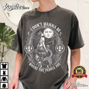 Siren I Don't Wanna Be Where The People Are Antisocial Mermaid T Shirt (1)