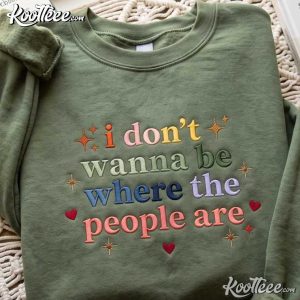 Siren I Don't Wanna Be Where The People Are Antisocial Mermaid Embroidered Sweatshirt (1)