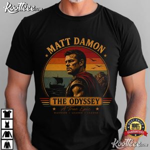 Matt Damon Odyssey Epic Mythology Warrior Vintage Greek T Shirt (1)