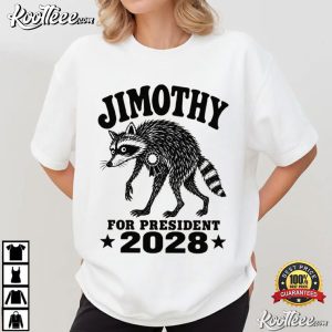 Jimothy For President 2028 Funny Raccoon Meme Woodland T Shirt (1)