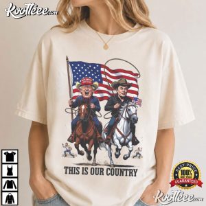 This Is Our Country Trump Elon Cowboy Flag Patriotic Western T Shirt (3)
