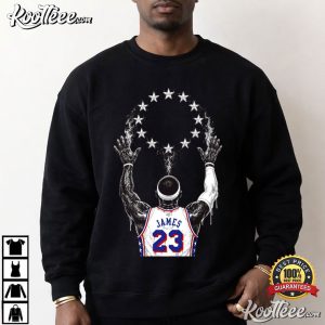 LeBron James 23 Sixers Basketball Fan Merch T Shirt (2)