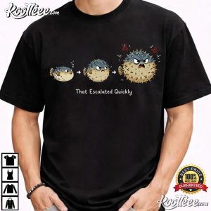 Animal Lovers That Escalated Quickly Funny Fish Escalation T Shirt (1)
