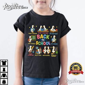 Back To School Goose Teacher Student Gift T-Shirt Back To School Goose Teacher Student Gift T Shirt (3)