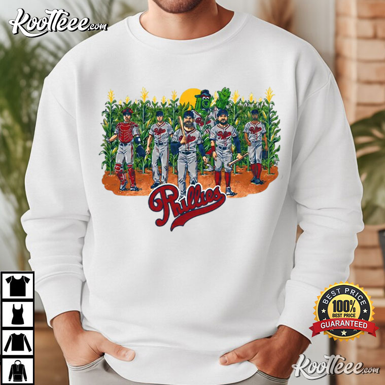 Philadelphia Phillies Field Of Dreams Cornfield Baseball T-Shirt Philadelphia Phillies Field Of Dreams Cornfield Baseball T-Shirt