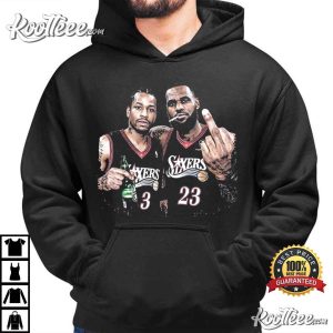 Allen Iverson And LeBron James Vintage Philadelphia Basketball T Shirt (4)