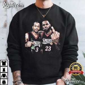 Allen Iverson And LeBron James Vintage Philadelphia Basketball T Shirt (3)