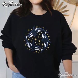 Killer Whale Ocean Pacific Ocean Animal Jumper Embroidered Sweatshirt (1)