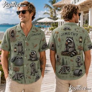 Jimothy Raccoon Stay Weird Trash Panda Animal Hawaiian Shirt