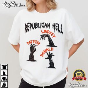Anti Trump Halloween Republican Hell Funny Liberal Spooky T Shirt (1)