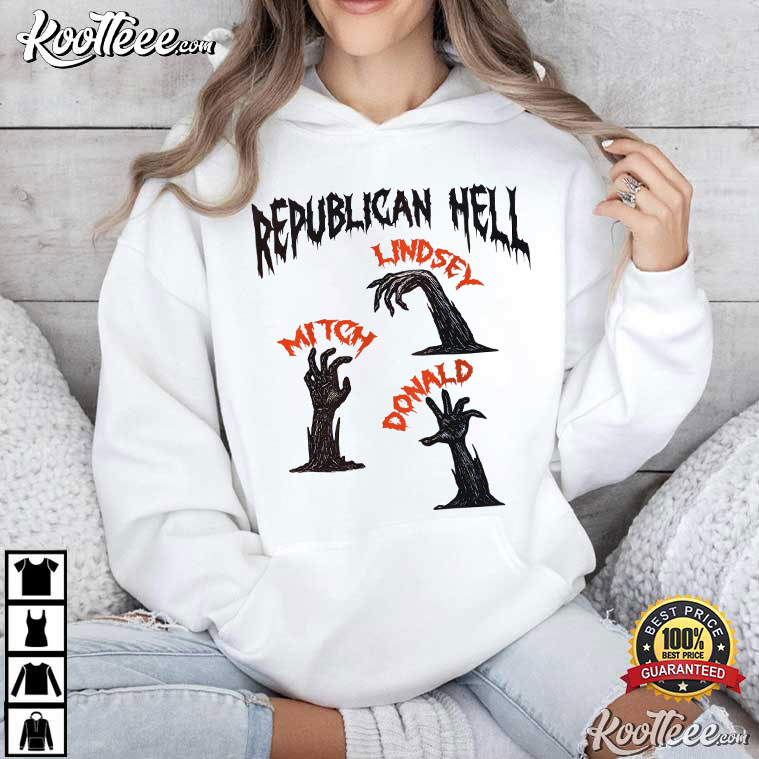 Anti Trump Halloween Republican Hell Funny Liberal Spooky T-Shirt Anti Trump Halloween Republican Hell Funny Liberal Spooky T-Shirt