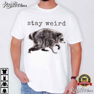 Stay Weird Funny Timothy Raccoon Seattle Short Spine T Shirt (2)