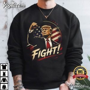 Trump Fight Patriotic USA American Flag Custom T-Shirt Trump Fight Patriotic USA American Flag Custom T Shirt (2)