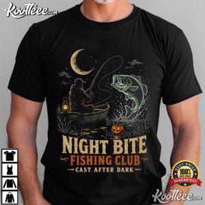 Night Bite Fishing Club Halloween Fisherman T Shirt (1)