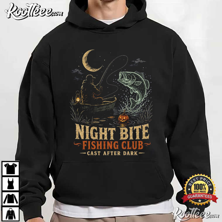 Night Bite Fishing Club Halloween Fisherman T-Shirt Night Bite Fishing Club Halloween Fisherman T-Shirt