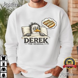 Derek The Seagull Hot Dog Dreaming Funny Bird T Shirt (4)