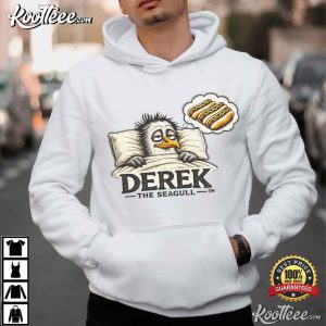 Derek The Seagull Hot Dog Dreaming Funny Bird T Shirt (2)