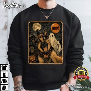 Halloween German Shepherd Ghost Selfie Boo Dog T-Shirt Halloween German Shepherd Ghost Selfie Boo Dog T Shirt (4)