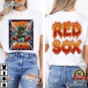 Red Sox High School Mascot Monster Back To School Graphic T Shirt (4)