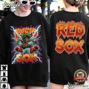 Red Sox High School Mascot Monster Back To School Graphic T-Shirt Red Sox High School Mascot Monster Back To School Graphic T Shirt (3)