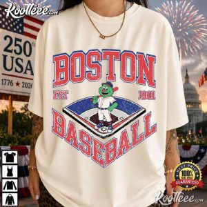 Boston Baseball Fan Mascot Est 1901 Retro T Shirt (1)