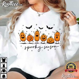 Cute Halloween Pumpkin Spooky Season Fall Autumn T Shirt (4)