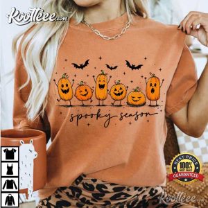 Cute Halloween Pumpkin Spooky Season Fall Autumn T Shirt (2)