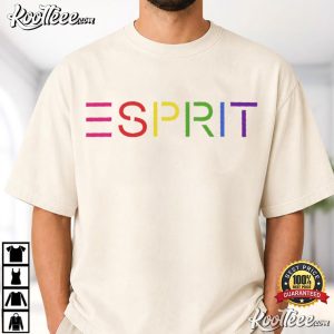 Esprit Rainbow Logo Vintage Vibe T Shirt (4)