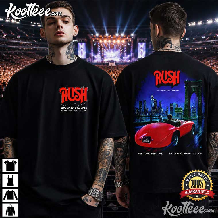 Rush New York 2026 At Madison Square Garden Red Barchetta T-Shirt Rush New York 2026 At Madison Square Garden Red Barchetta T-Shirt