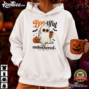 Boo-tiful And Unbothered Halloween Cute Ghost Pumpkin T-Shirt Boo tiful And Unbothered Halloween Cute Ghost Pumpkin T Shirt (2)