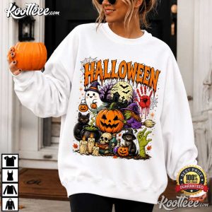 Halloween Spooky Skeleton Pumpkin Ghost Horror T-Shirt Halloween Spooky Skeleton Pumpkin Ghost Horror T Shirt (4)