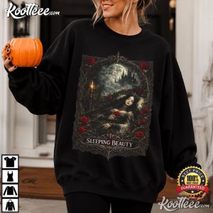Sleeping Beauty Gothic Moon Rose Fairytale Princess T Shirt (4)